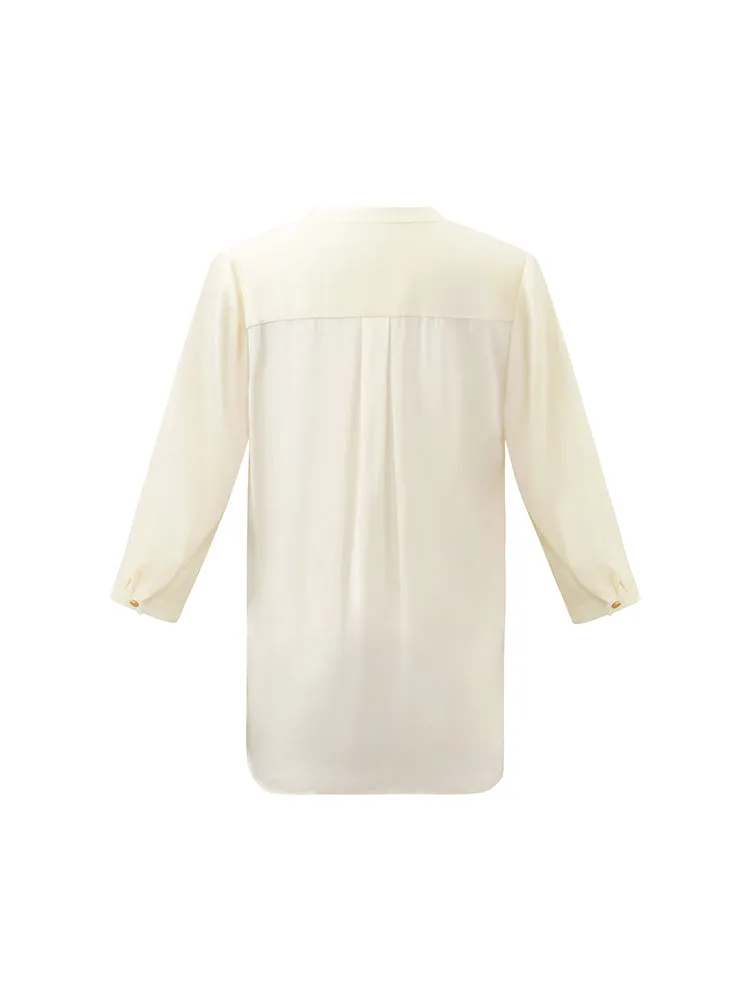 22 Momme Mulberry Silk V-Neck Women Shirt