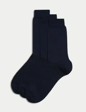 3pk Pure Cotton Socks