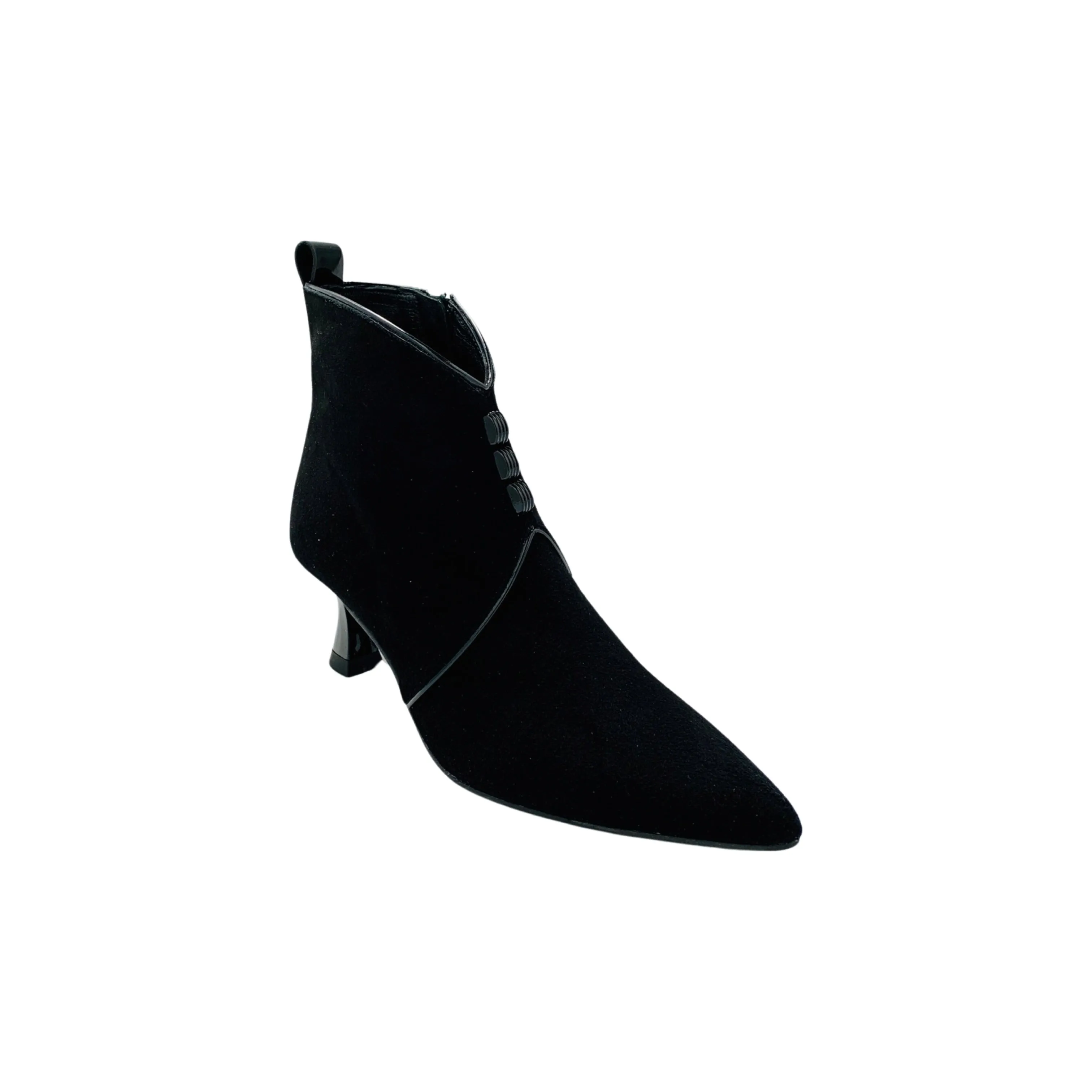 9251-2 Black Suede  Bootie