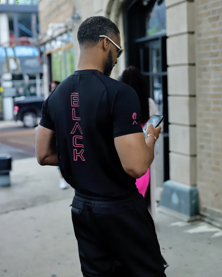 Actively Black x Mielle Pink Men's Performance Shirt