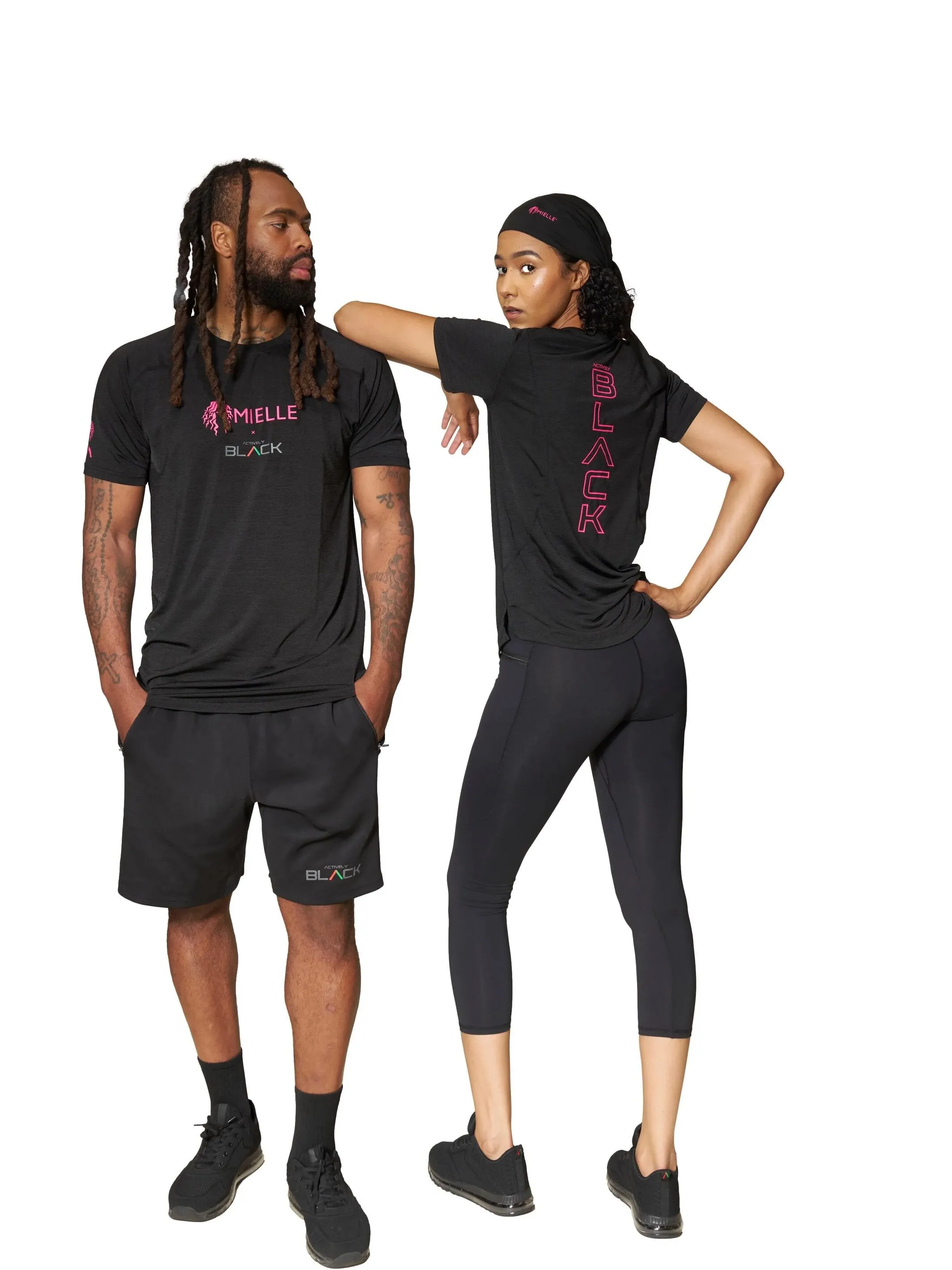 Actively Black x Mielle Pink Men's Performance Shirt