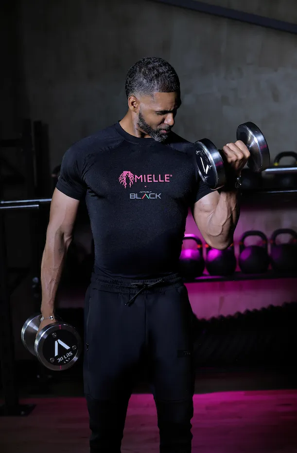 Actively Black x Mielle Pink Men's Performance Shirt