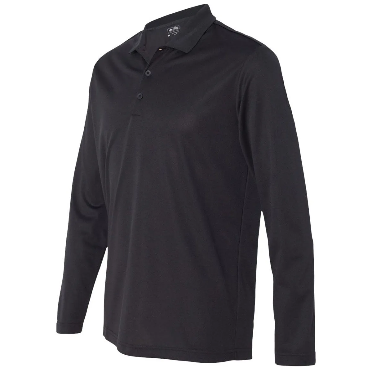 adidas Golf Men's Black/White Climalite Long Sleeve Sport Shirt