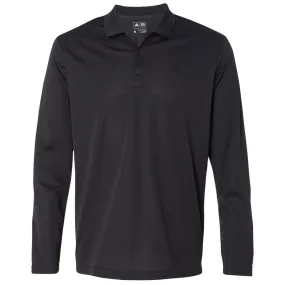 adidas Golf Men's Black/White Climalite Long Sleeve Sport Shirt