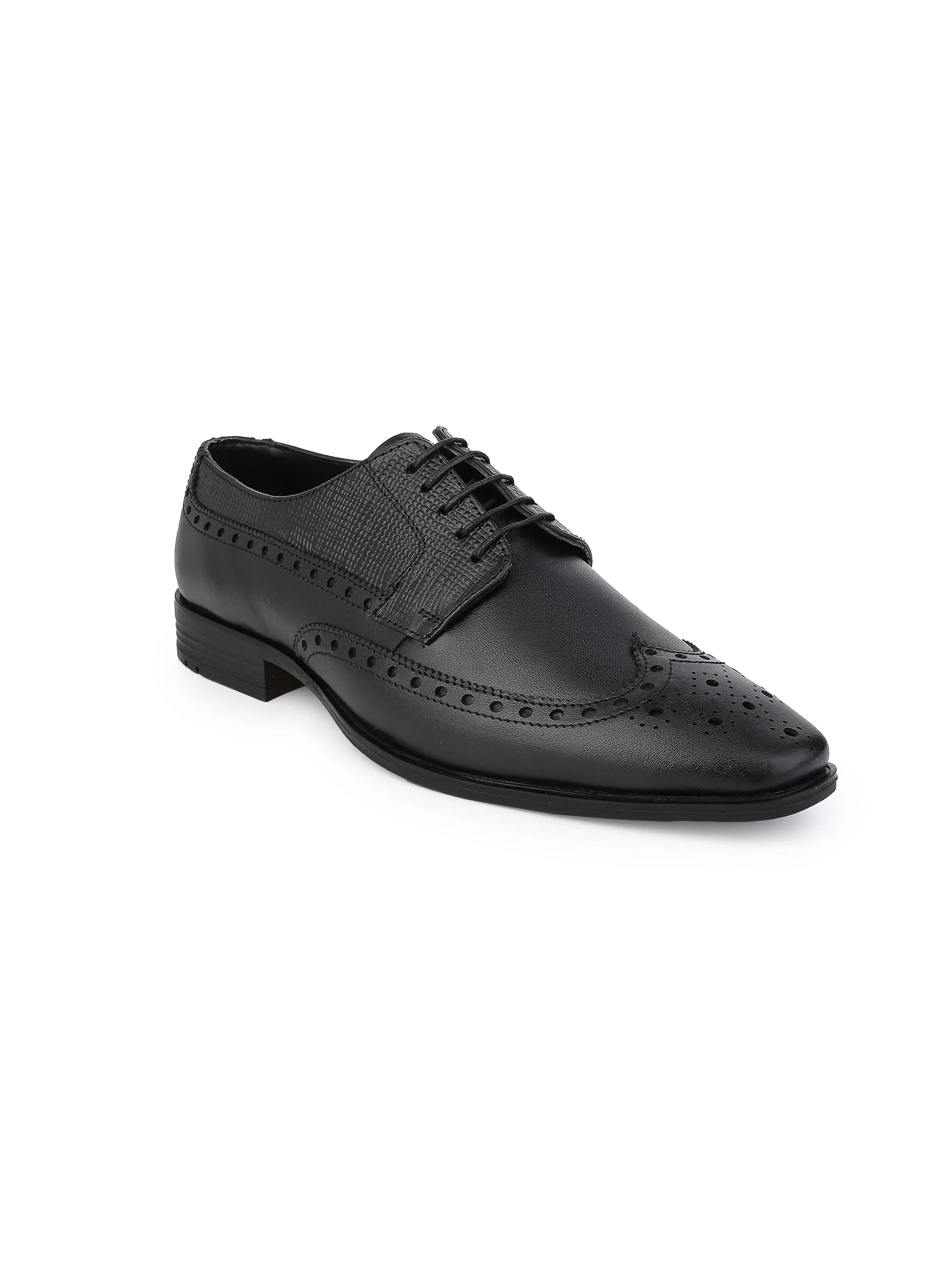 Alberto Torresi Genuine Leather Black Brogue Shoes