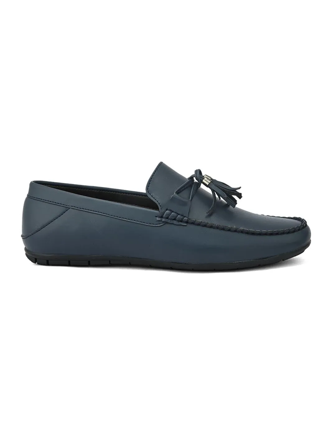 Alberto Torresi Synthetic Navy Loafers For Men