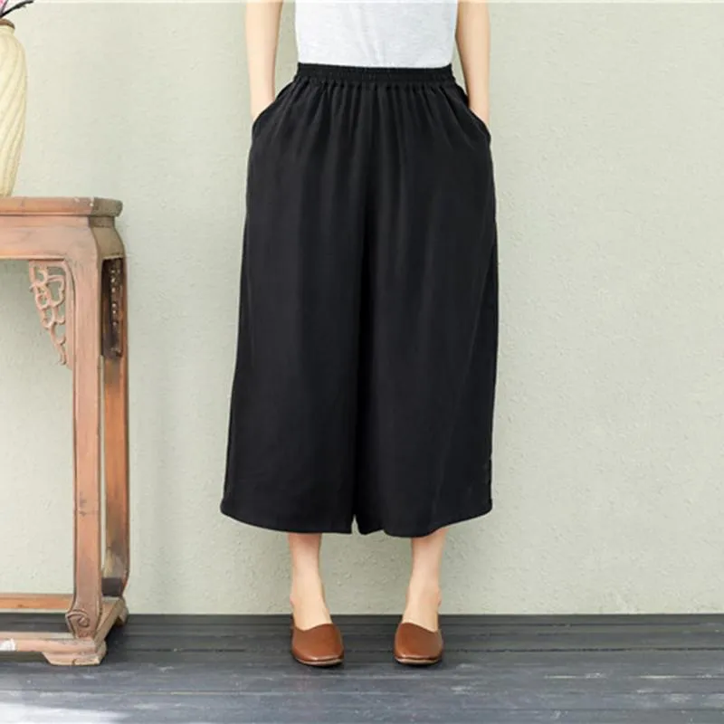 Babakud Summer Retro Loose Wide Leg Pants