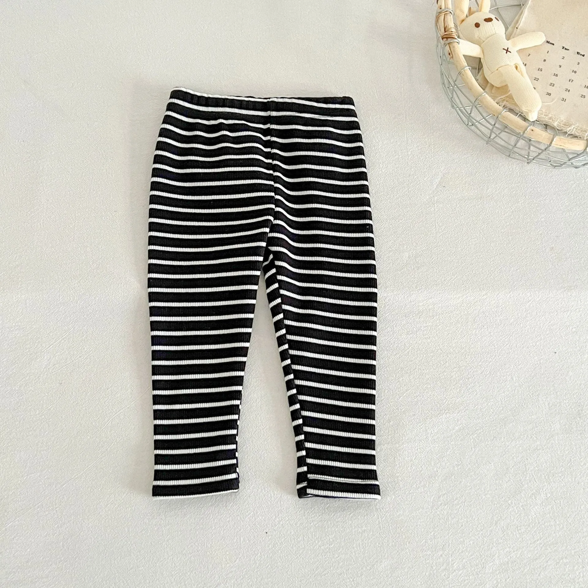 Baby Kid Girls Solid Color Striped Pants Wholesale 231130142