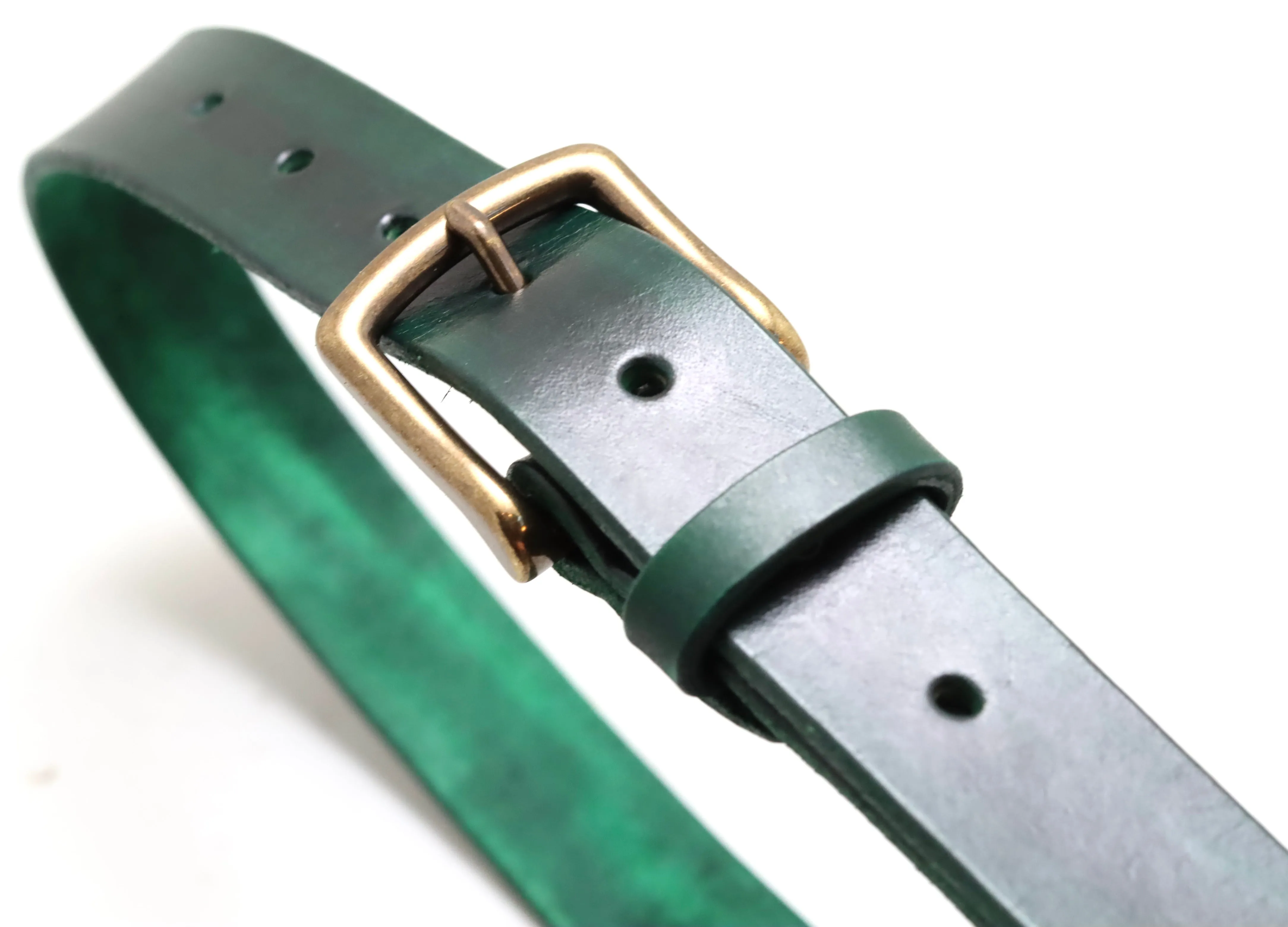 Belt | unstitched | moss | calf