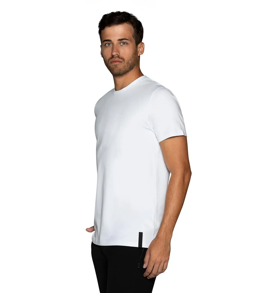 Bertigo Stretch Short-Sleeve Tshirts | FLORENCE-05T SOLID WHITE T-SHIRT