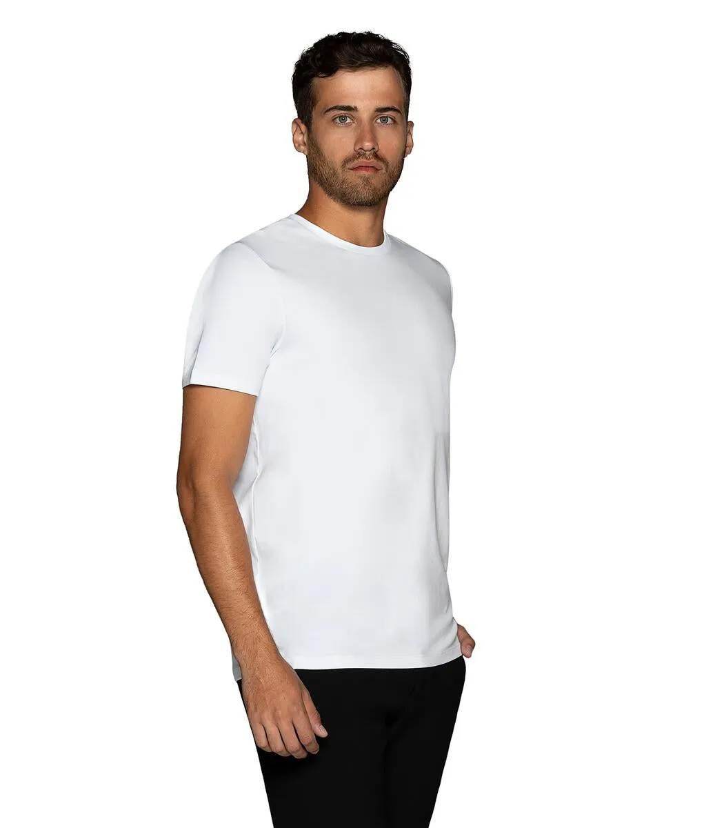 Bertigo Stretch Short-Sleeve Tshirts | FLORENCE-05T SOLID WHITE T-SHIRT