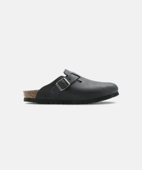 Birkenstock Boston Oiled Leather Black Clogs