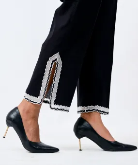 Black Organza panelled pants