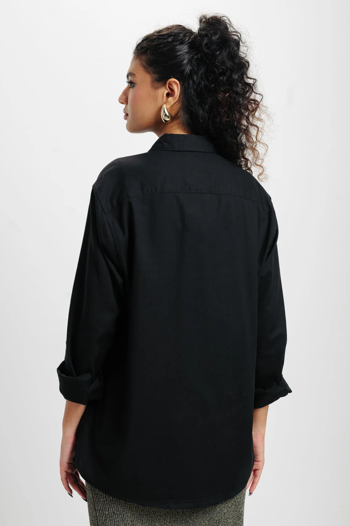 Black Solid Shirt