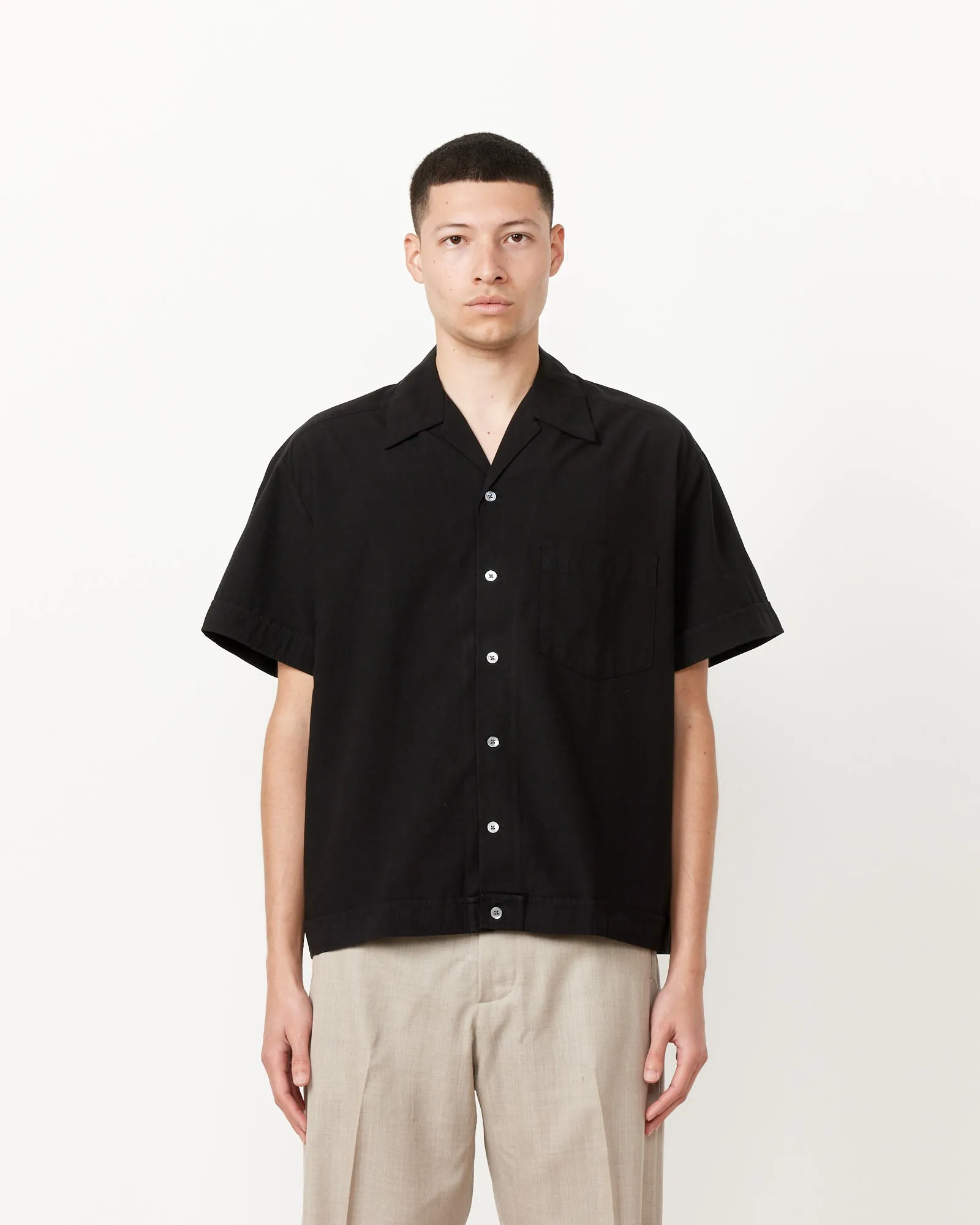 Men’s Stylish Black Bongo Poplin Shirt - Comfortable & Versatile Casual Wear