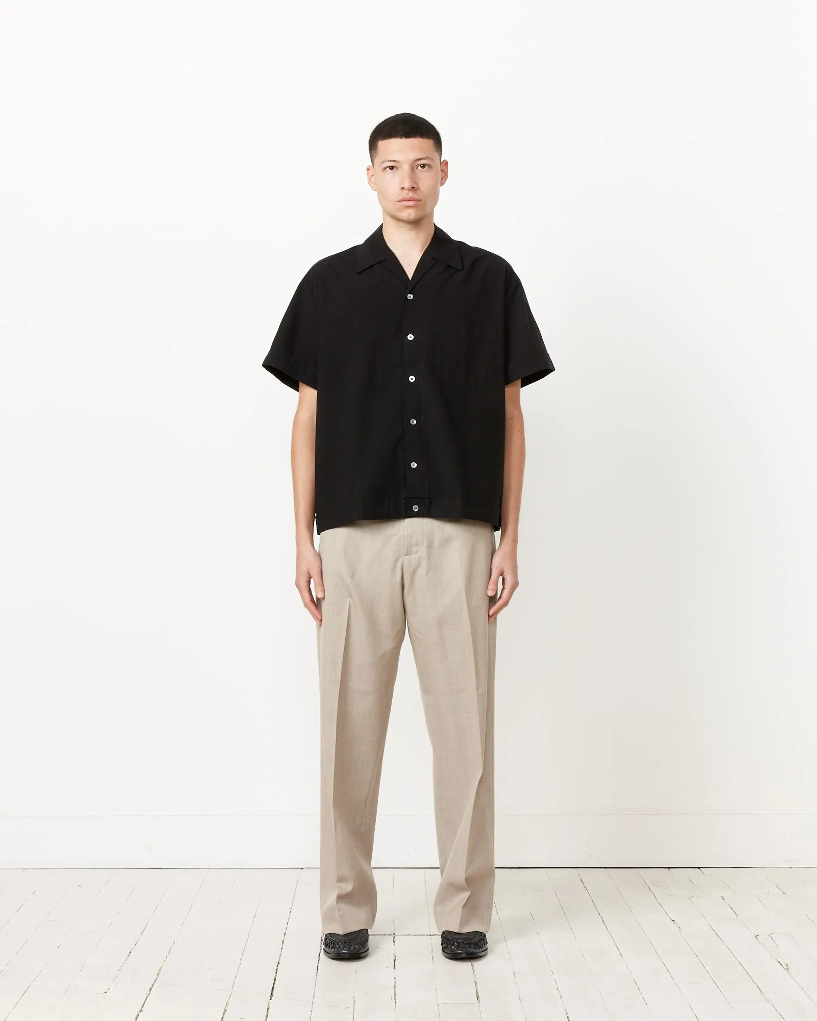 Men’s Stylish Black Bongo Poplin Shirt - Comfortable & Versatile Casual Wear