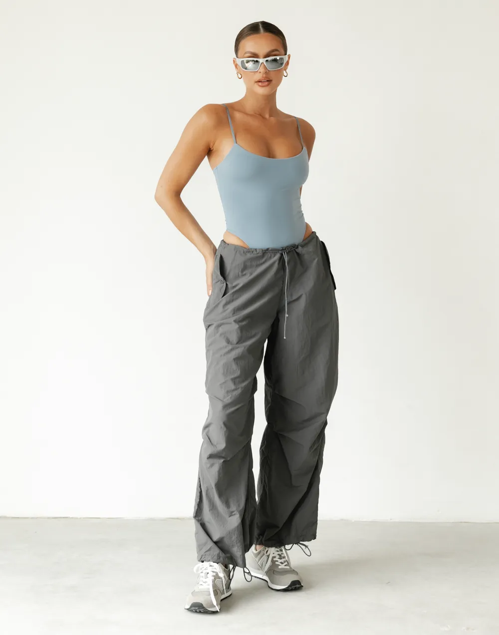 Brunie Parachute Pants (Grey)