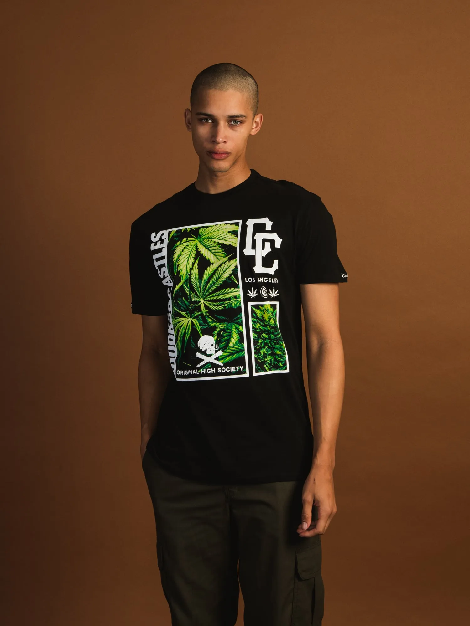 CROOKS & CASTLES WEED VERT KLEPTO T-SHIRT