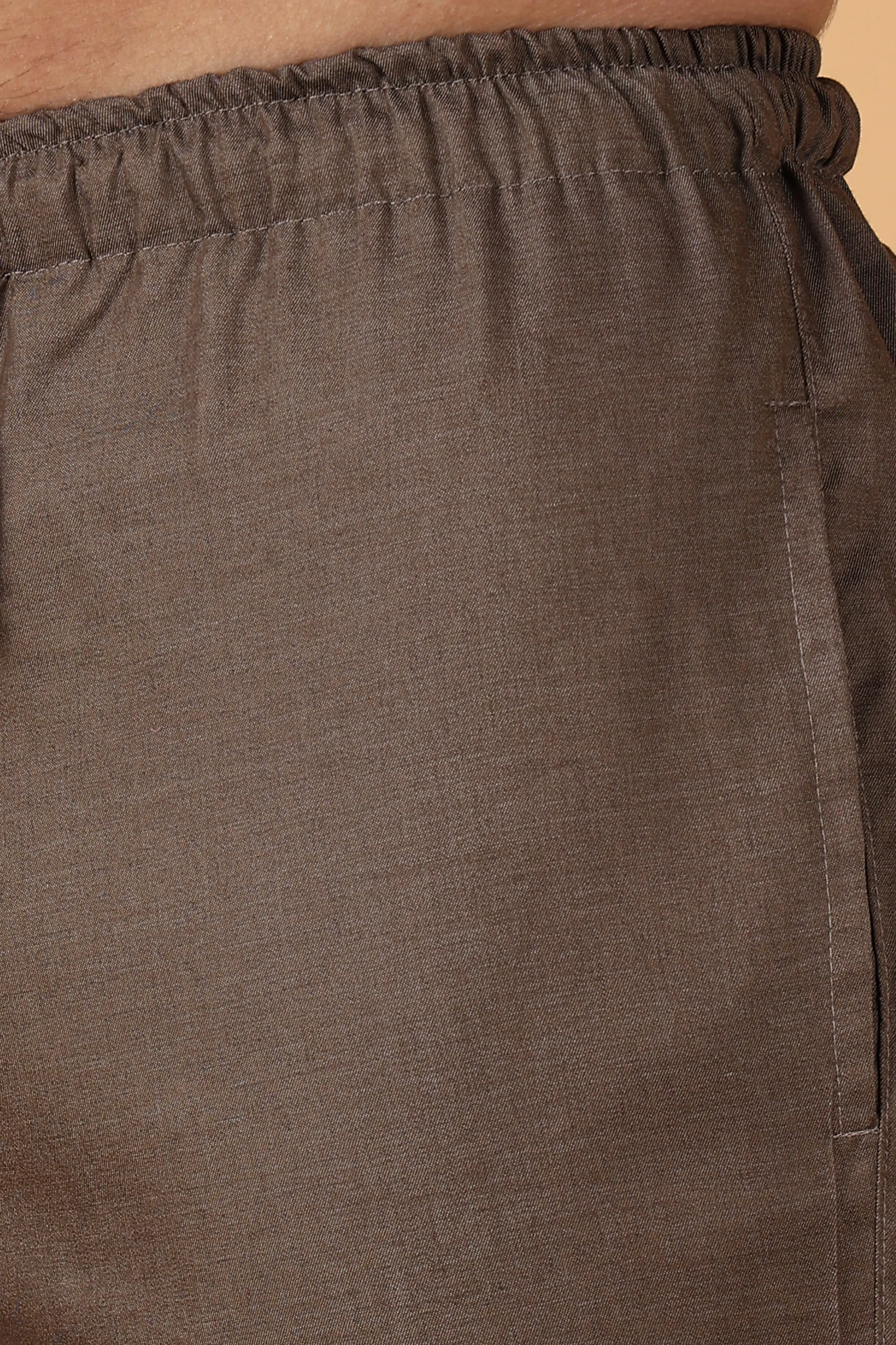 Dark Brown Cotton Pajama Pant