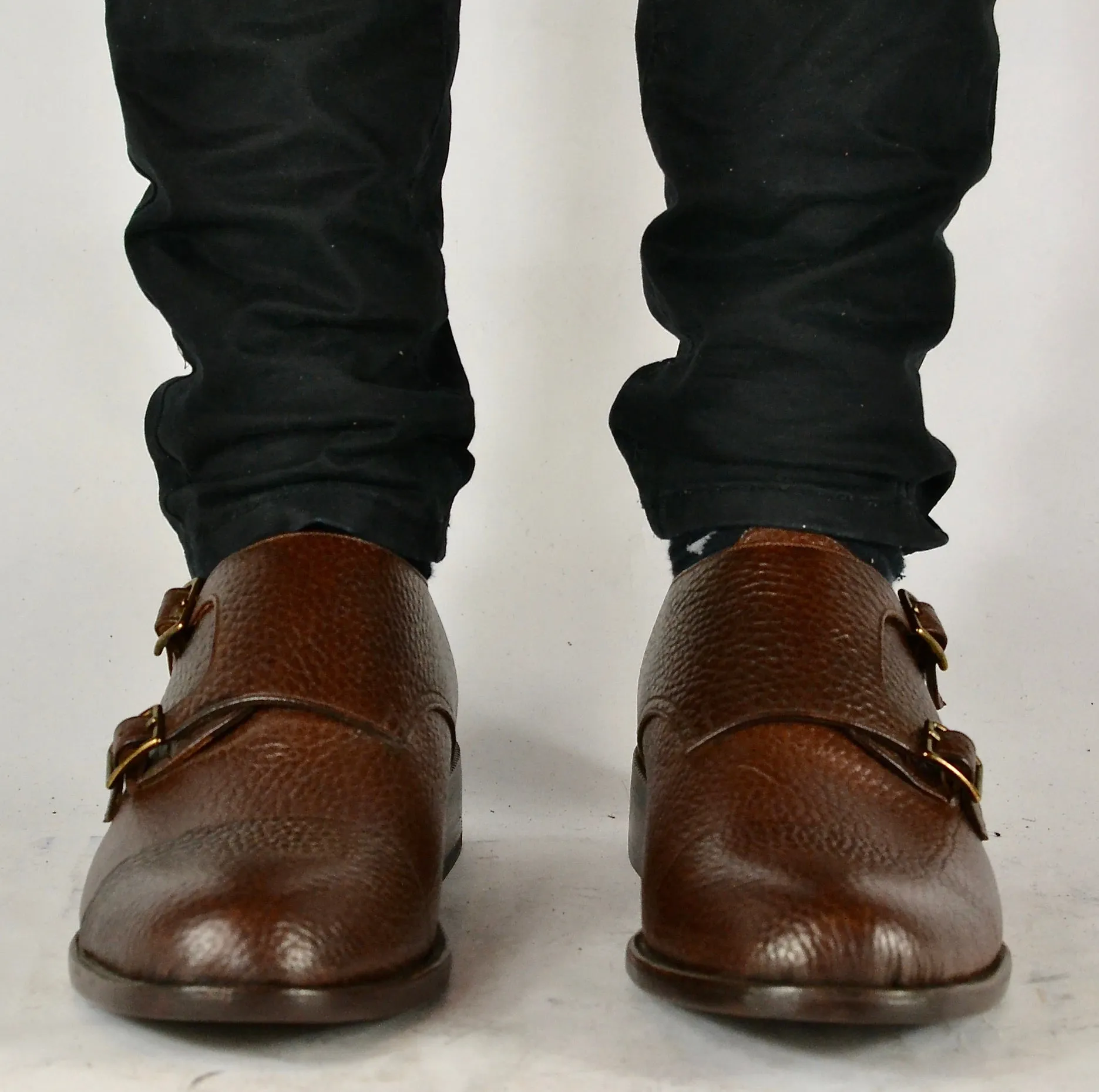 Double Monk  |  Choc pebble grain | calf