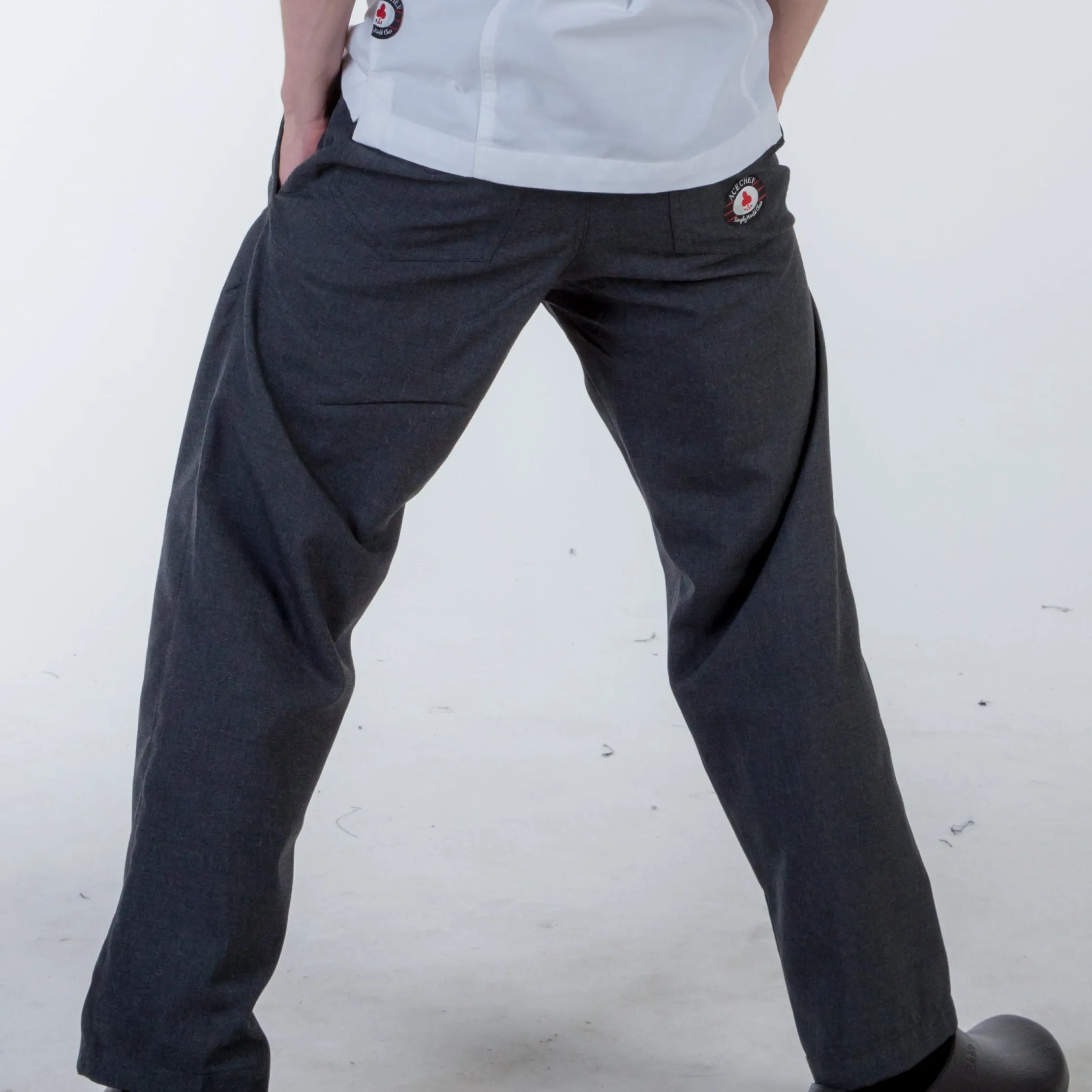 Drawstring Chef pants Charcoal grey color