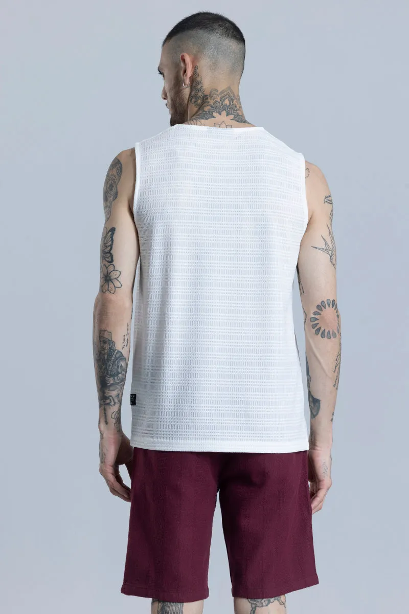 Electro White Sleeveless T-Shirt