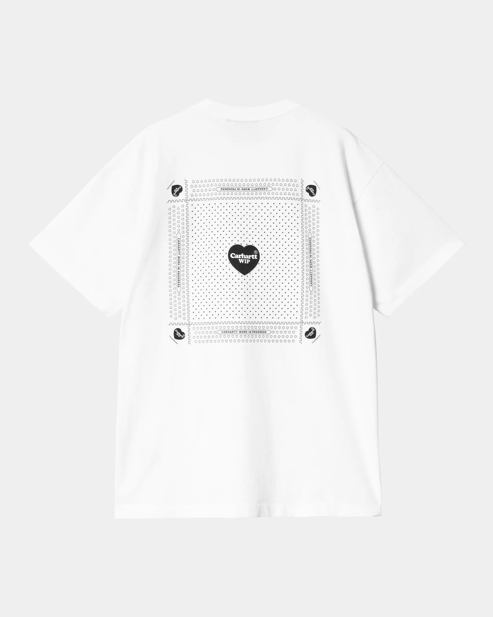 Heart Bandana T-Shirt | White / Black