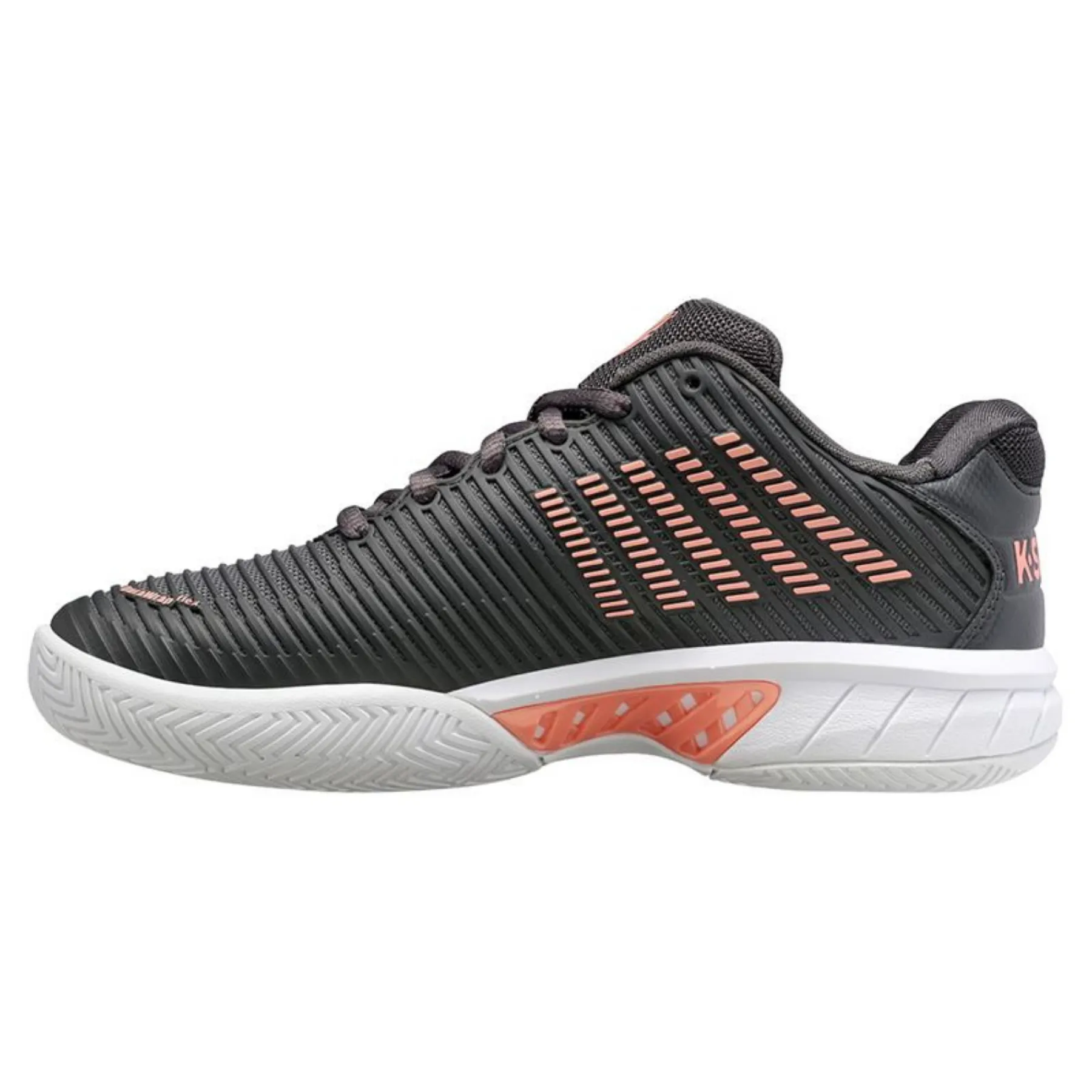 K Swiss Hypercourt Express 2  Women Tennis Shoes -  Asphalt/White/Peach Amber