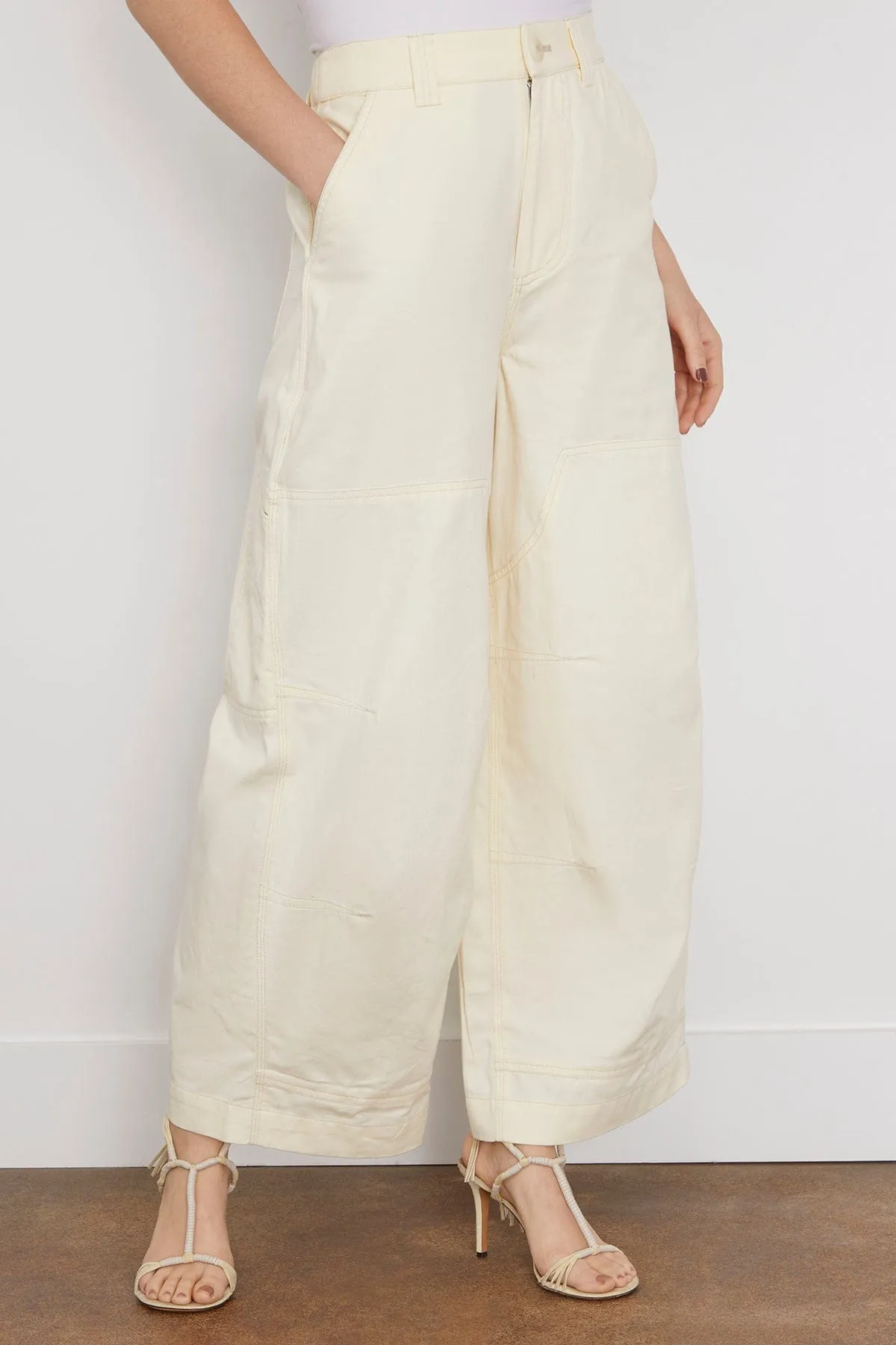 Karina Cotton Pant in Cream