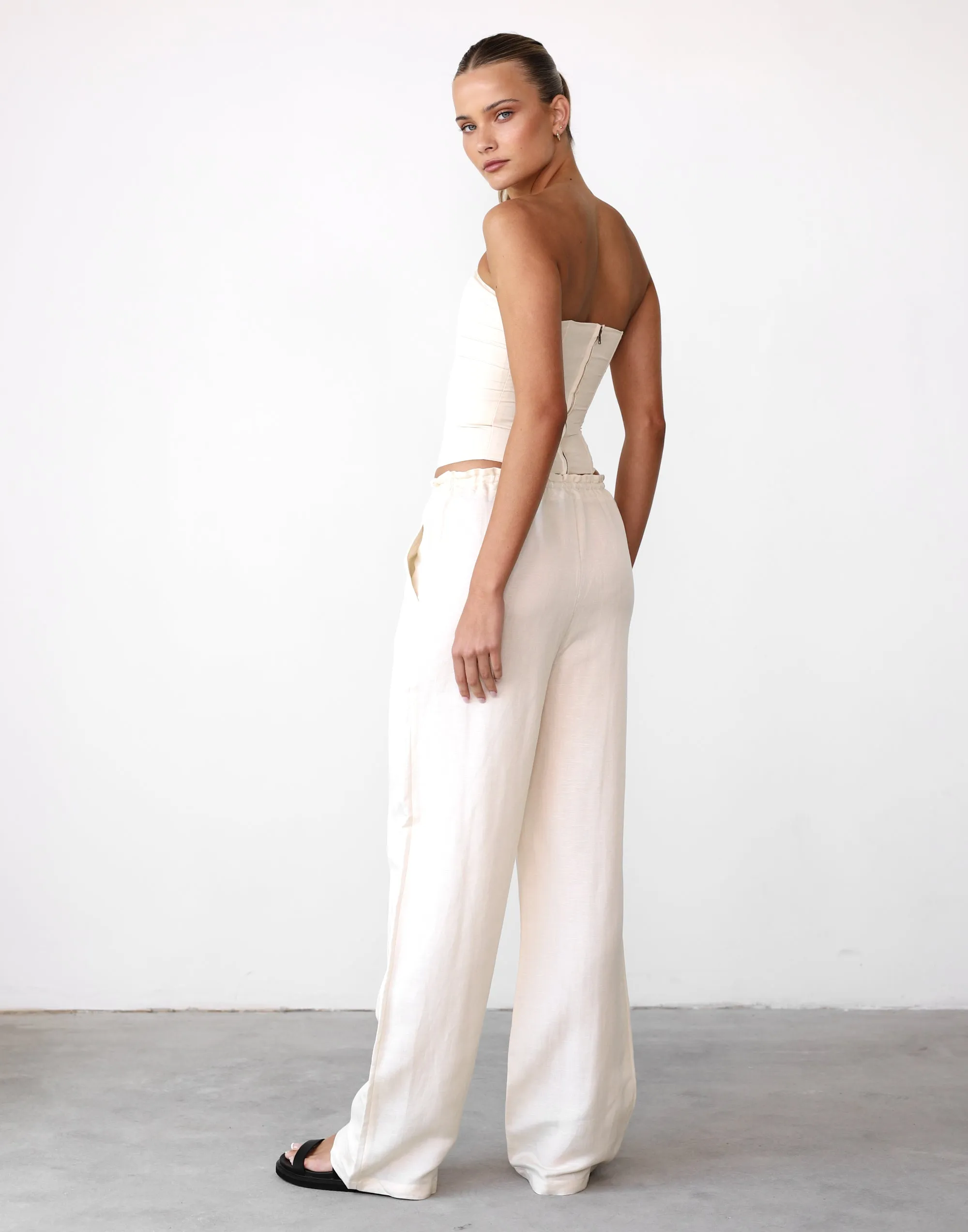 La Palma Pant (Off White) - By Lioness