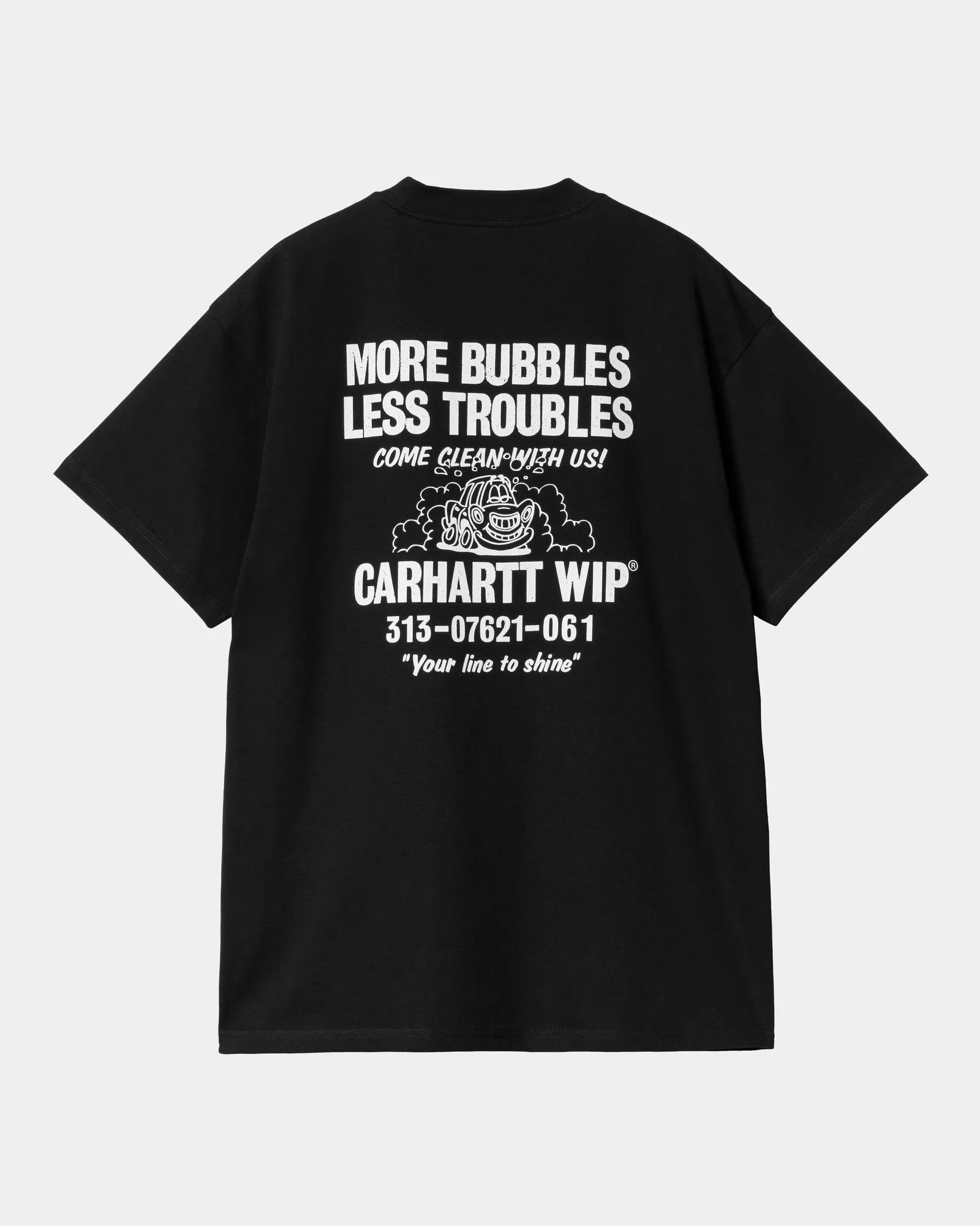 Less Troubles T-Shirt | Black / White