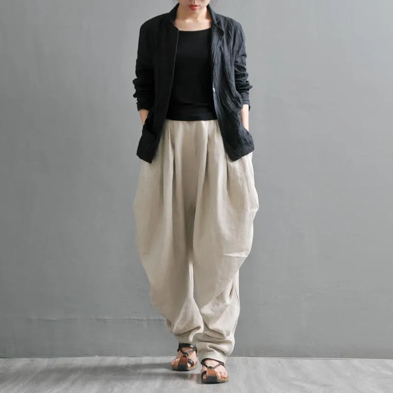 Linen Women's Summer Loose Casual Trousers Pants