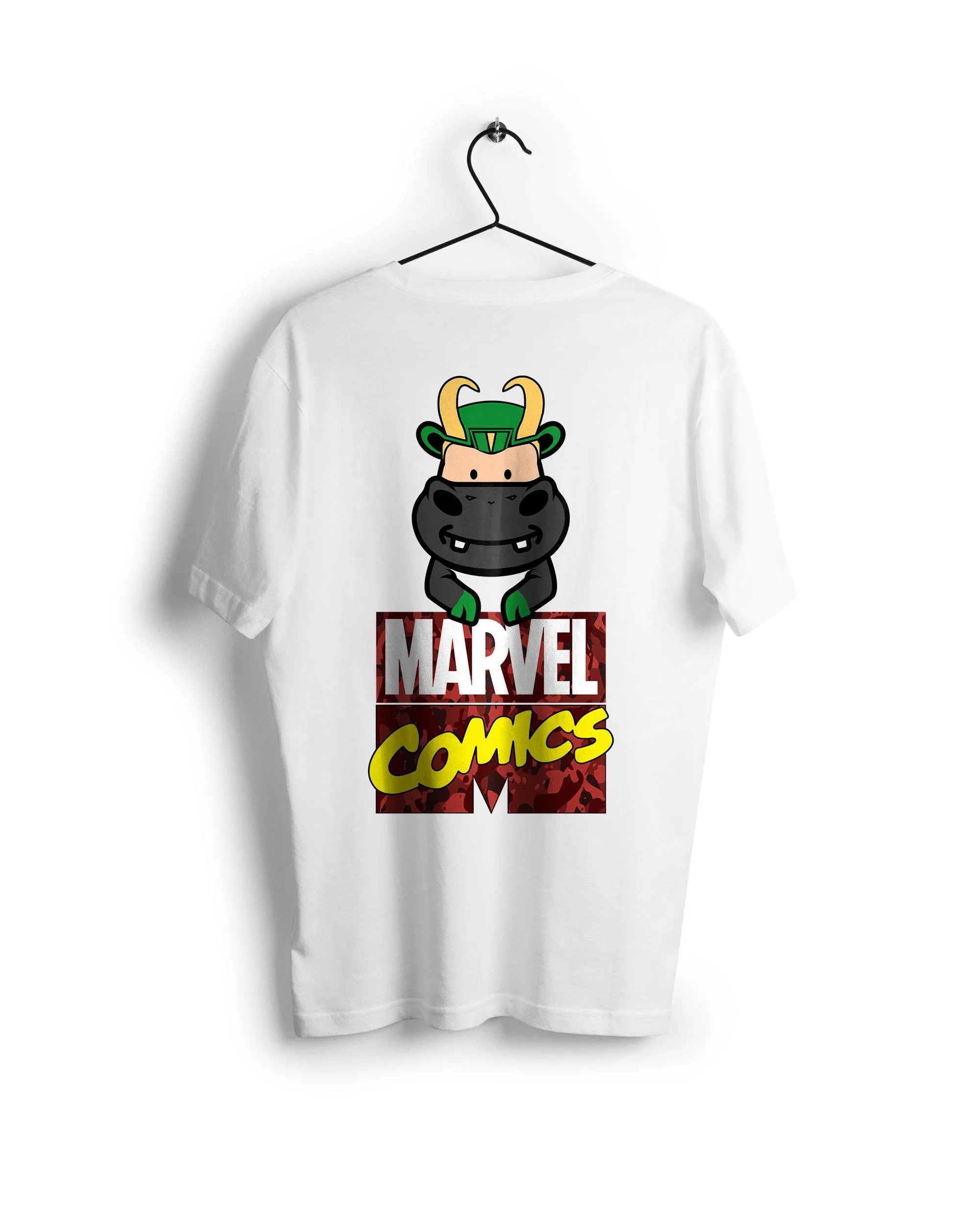 Loki Marvel X A Ravin Hippo - Digital Graphics Basic T-shirt White