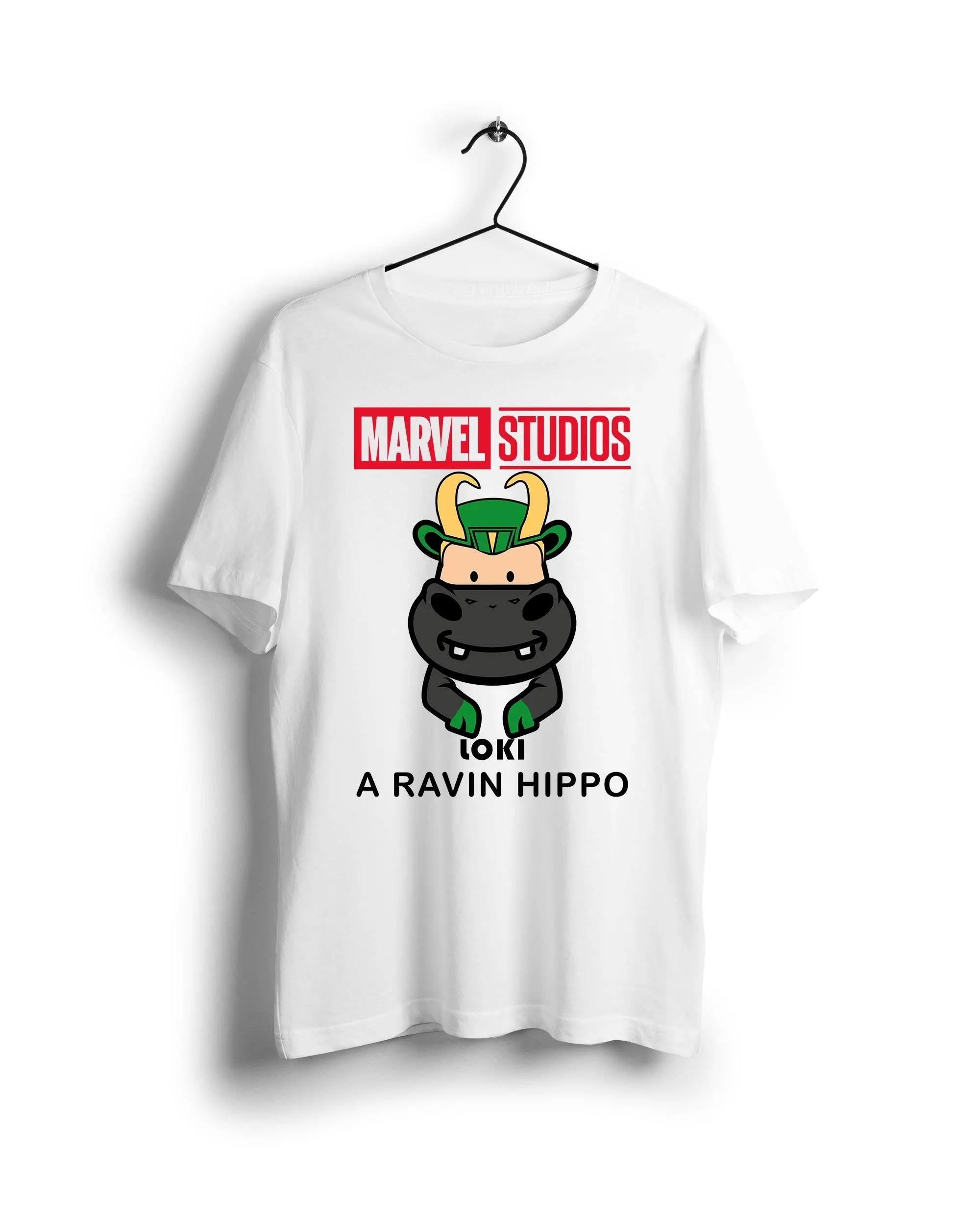 Loki Marvel X A Ravin Hippo - Digital Graphics Basic T-shirt White