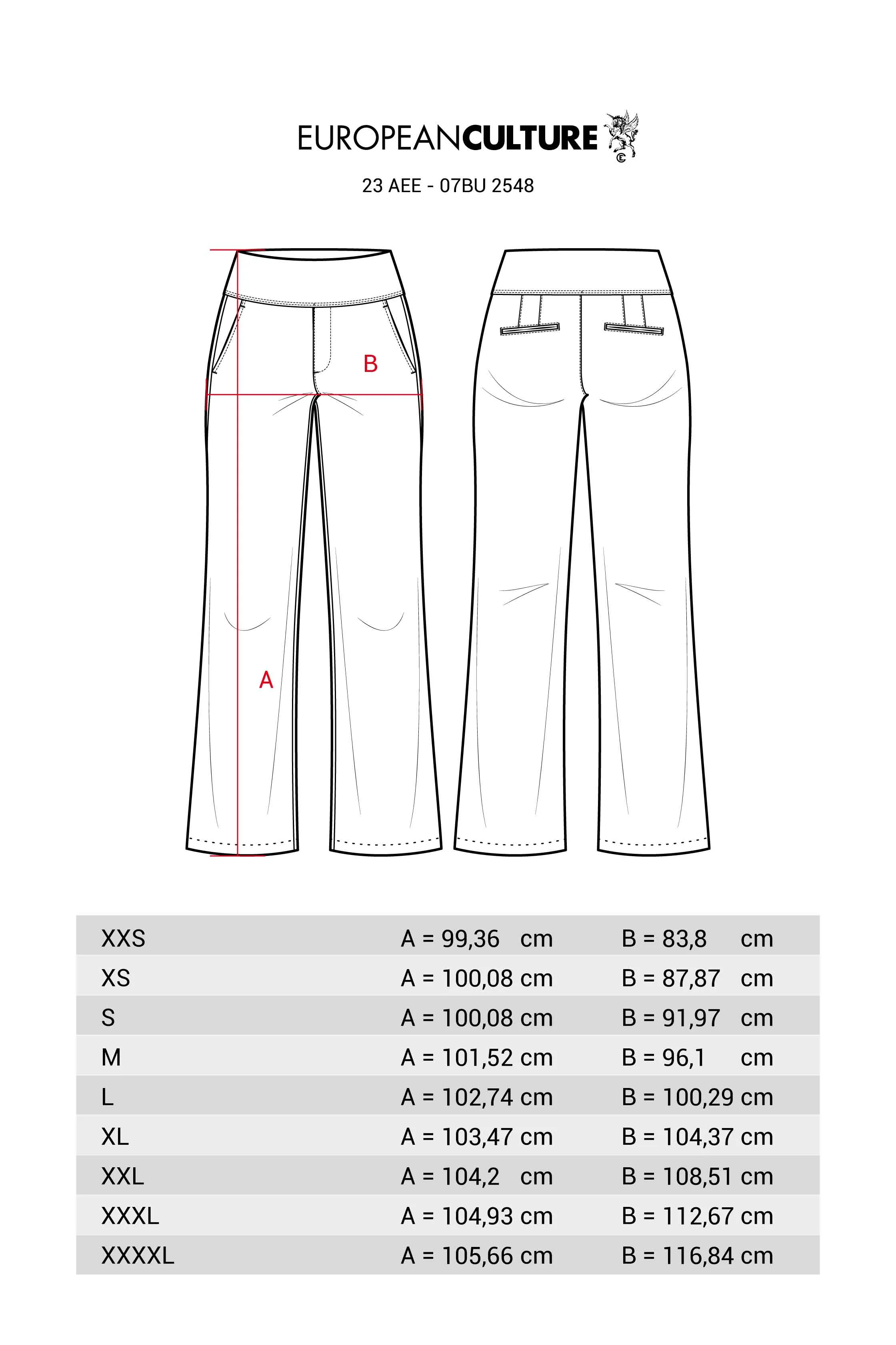 Long Pants with High-Waisted Sash Garment Dyed 07BU 2548