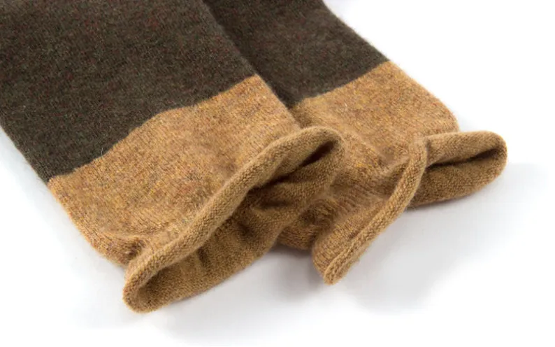 Loose Cuff Wool Socks | Brown