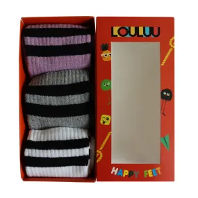 Louluu Women 2stripe Tennis Socks Box - 3