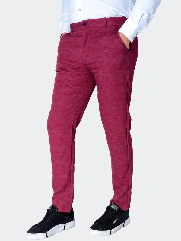 Maceoo Stretch Pant | Pants Burgaundy Wine Red