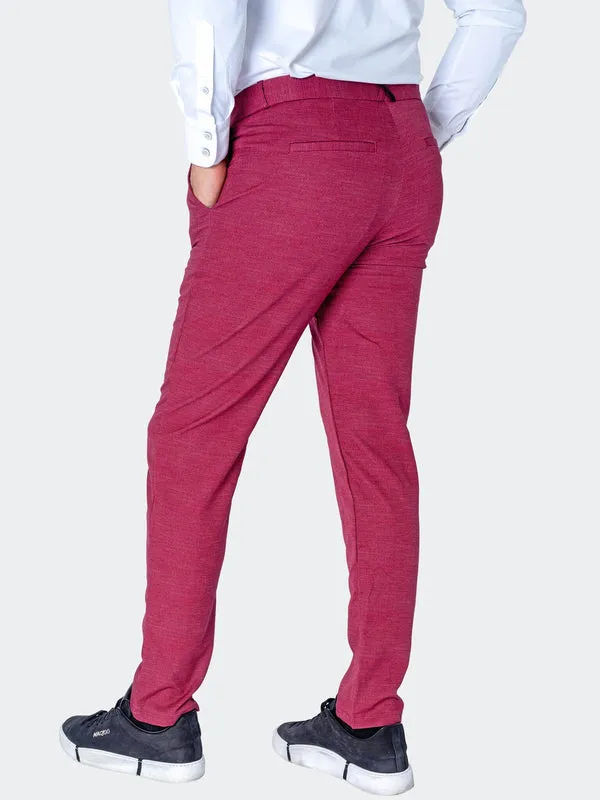 Maceoo Stretch Pant | Pants Burgaundy Wine Red