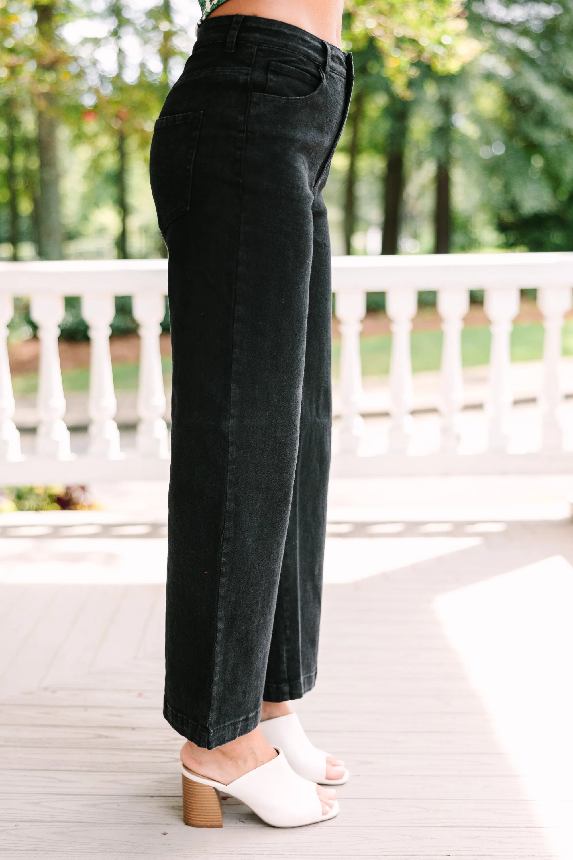 Match The Energy Black Wide Leg Jeans