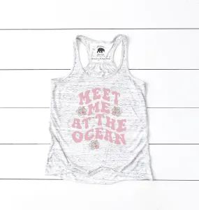 Meet Me At the Ocean flowy racerback tank top