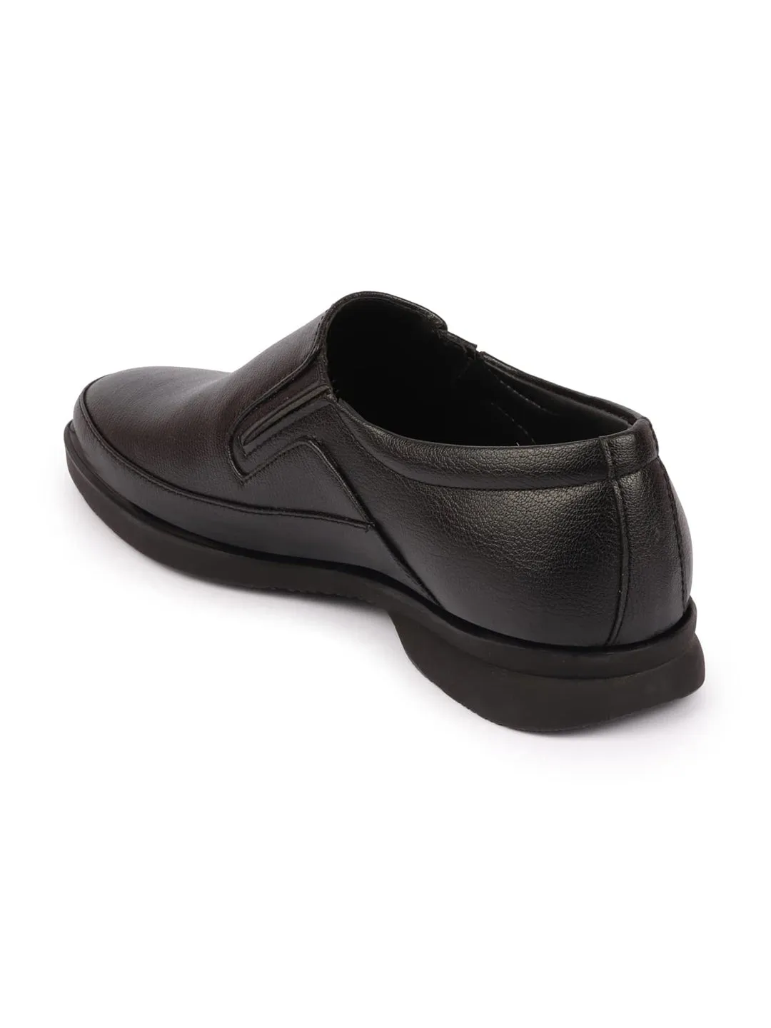 Men Black Formal Outdoor Office Slip On Shoes