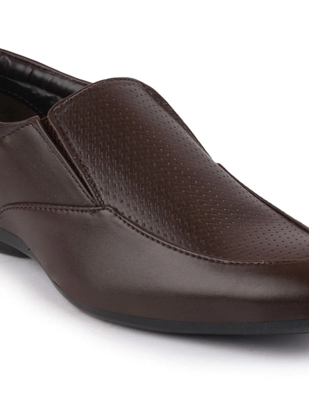 Men Brown Formal Slip-On Shoes