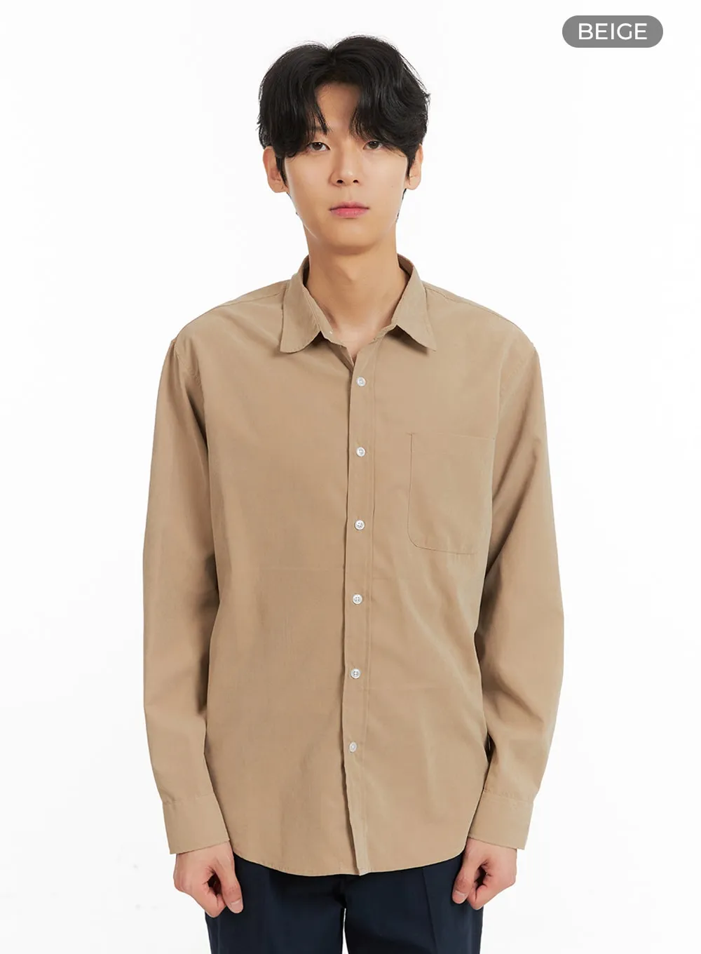 Men's Basic Linen Shirt IA401