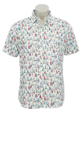 Men's Camino Shirt - sailboats - cotton