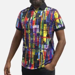 Men’s Polo Collar Multi Color Summer Stretch Shirt