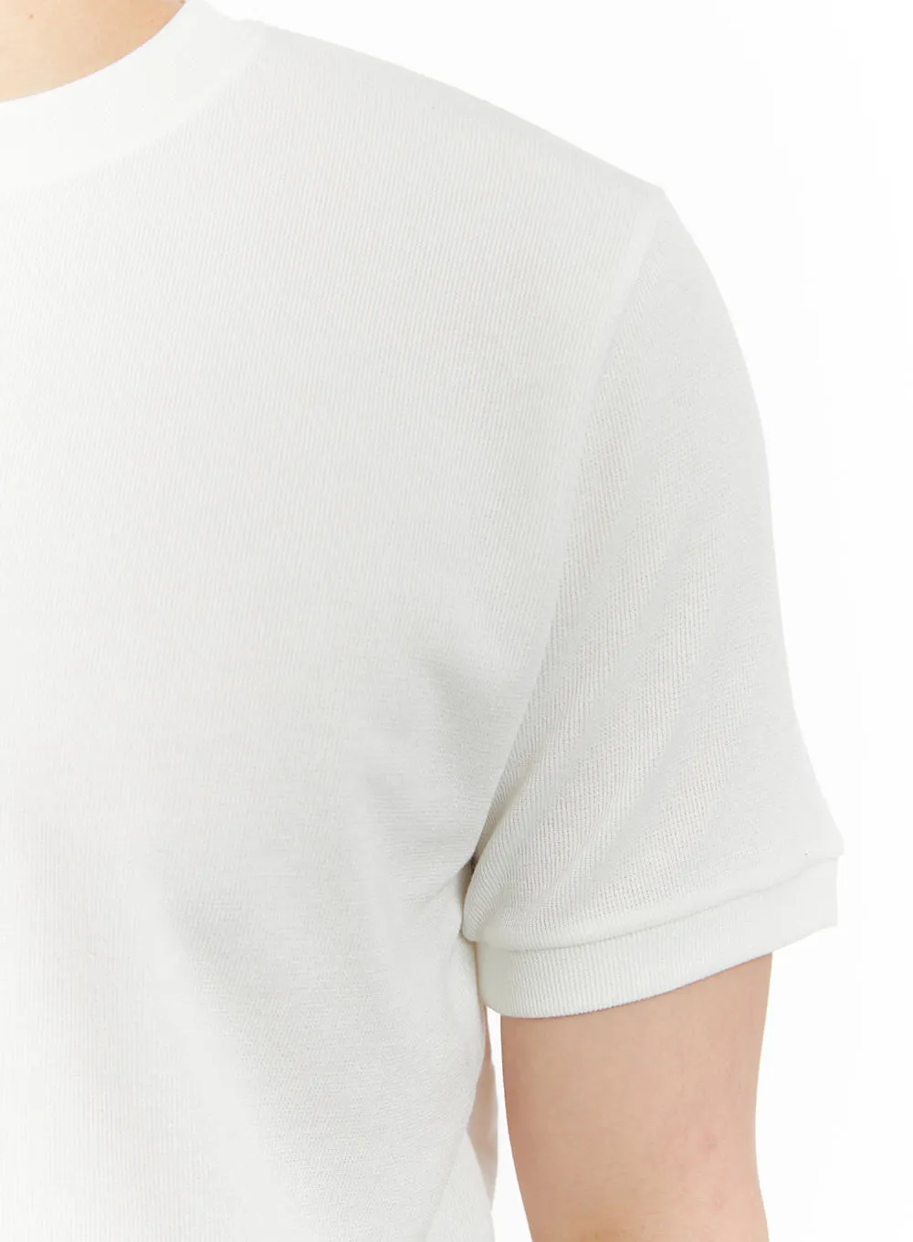 Men's Solid Basic T-Shirt IA402