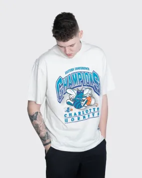 mitchell and ness bevelled hornets tee