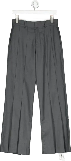 MO&Co. Grey High Waist Wide Leg Casual Pants UK M