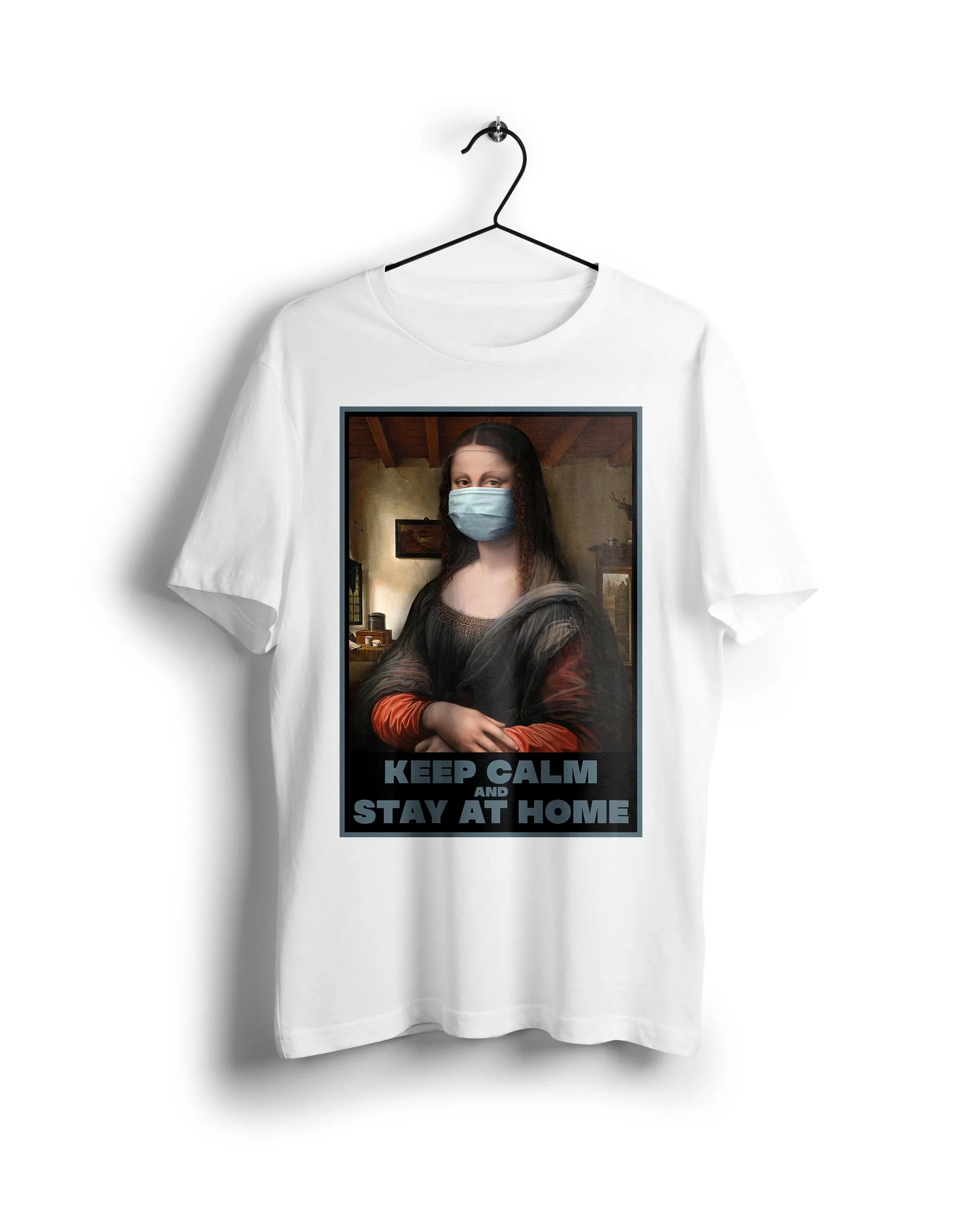 Mona Lisa knows how to fight corona  - Digital Graphics Basic T-shirt White